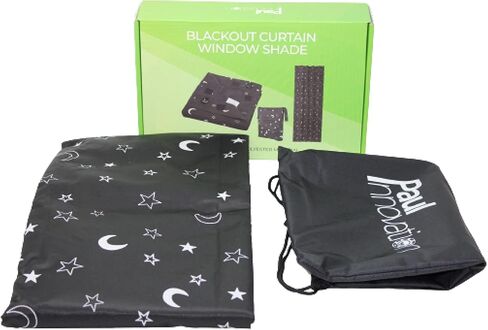 بول انوفيشن - ستارة تعتيم محمولة | ستائر تعتيم النوافذ مثالية لستائر التعتيم المؤقتة لحضانة الاطفال وغرفة النوم والسفر | ستائر تعتيم محمولة (200 × 130 سم) in Kuwait