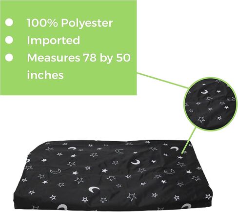 بول انوفيشن - ستارة تعتيم محمولة | ستائر تعتيم النوافذ مثالية لستائر التعتيم المؤقتة لحضانة الاطفال وغرفة النوم والسفر | ستائر تعتيم محمولة (200 × 130 سم) in Kuwait