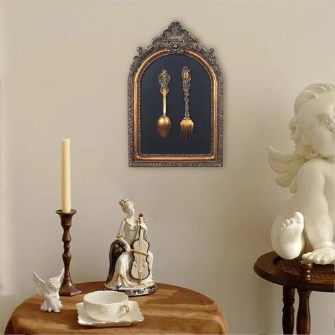 S-MANTIS Vintage Wall Sculpture,Antique Pediment,Hallway Wall Art,Hand Painted Wall Decoration With Embossed Intricate Decorative Gun Design,Oblong Aesthetic Room Décor, Gallery, Unique Gift(Antique Gold-Gun) in Saudi Arabia