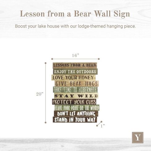 Young's Inc. Wall Sign - Cabin Wall Art for Home and Apartment - Hanging Decor for Bedroom, Kitchen, Office, and Bathroom - 16" H x 12" W in Saudi Arabia