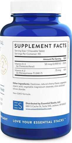 SUNSHINE FUEL - Natural Vitamin D3 + K2 (Mk7) Blend For 40yo+ Men & Women. GUARANTEED To Boost Your Vitamin D Levels And Support Bone & Heart Health. Made in USA. 30-Day 'Happy Customer' Guarantee. in Kuwait