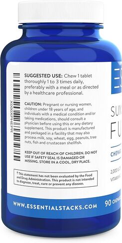 SUNSHINE FUEL - Natural Vitamin D3 + K2 (Mk7) Blend For 40yo+ Men & Women. GUARANTEED To Boost Your Vitamin D Levels And Support Bone & Heart Health. Made in USA. 30-Day 'Happy Customer' Guarantee. in Kuwait
