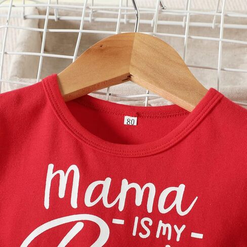 Camidy Baby Girl Dress Infant Girls Long Sleeve Casual Dress Toddler Heart Print A-Line Dress with Bowknot Headband Red in Kuwait