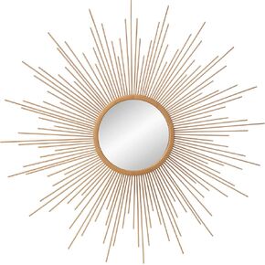 Patton Wall Decor 30" Gold Spoked Sunburst Wall Accent Mirror in Kuwait