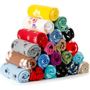 Yesland 20 أنماط الكلب القط الصوف البطانيات بطانية جرو، 23.6 × 27.6 بوصة صغيرة لينة نسيج الصوف الكلب القط البطانيات بطانية الحيوانات الأليفة مع مطبوعات مخالب للقطط، جرو، الحيوانات الصغيرة، ألوان متعددة in Saudi Arabia