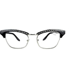 Circleperson Women Cat eye Reading glasses Rhinestone reader Vintage style in Kuwait