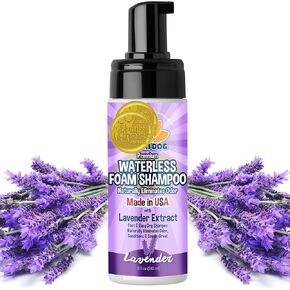 Bodhi Dog Waterless Foaming Shampoo | Natural Pet Shampoo for Dogs & Cats | Waterless Dry Shampoo for Bathless Cleaning | No Rinse Required | Made in USA (Lavender, 8oz) in Kuwait