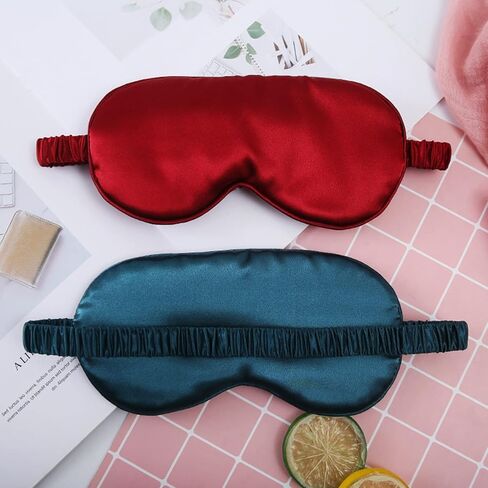 14 قطعة من اقنعة العين للنوم غطاء عين ناعم للنوم من الساتان مع حزام مطاطي للنساء والرجال in Kuwait