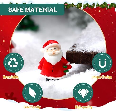 Soaoo 9 Pcs Christmas Aquarium Decoration Fish Tank Resin Ornaments Xmas Series Micro Landscaping Decor Christmas Tree Santa Snowman Bell Figurines for Table Desk Party Supplies in Saudi Arabia