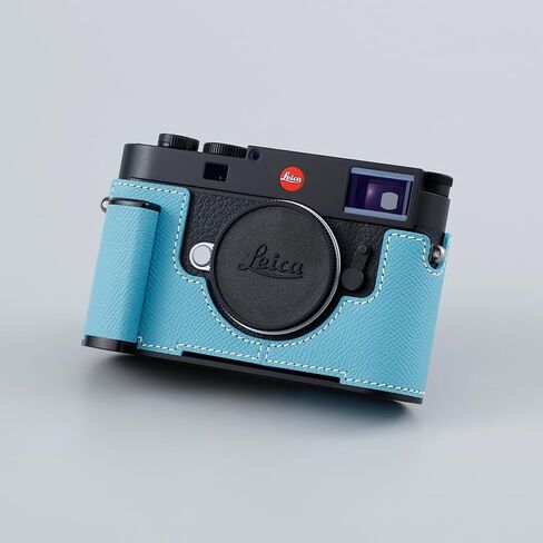 حافظة نصف كاميرا SIUTATTDSH لهاتف Leica M11/M11-P، حافظة واقية للكاميرا من الجلد الطبيعي المعدني العتيق، أنيقة محمولة مضادة للصدمات (BlueL) in Kuwait