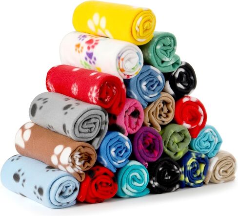 Yesland 20 أنماط الكلب القط الصوف البطانيات بطانية جرو، 23.6 × 27.6 بوصة صغيرة لينة نسيج الصوف الكلب القط البطانيات بطانية الحيوانات الأليفة مع مطبوعات مخالب للقطط، جرو، الحيوانات الصغيرة، ألوان متعددة in Saudi Arabia