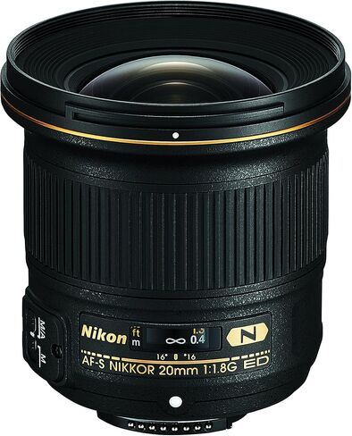 عدسة نيكون AF-S FX NIKKOR مقاس 20 مم f/1.8G ED الثابتة مع التركيز التلقائي لكاميرات نيكون DSLR (متجددة) in Saudi Arabia