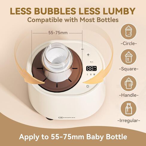 REASONCARE Baby Formula Dispensers & Mixers 3 Gear Mix Milk Evenly Less Bubbles Less Lumps to Avoid Baby Flatulence, Baby Bottle Warmer, Universal for All Bottles in Saudi Arabia