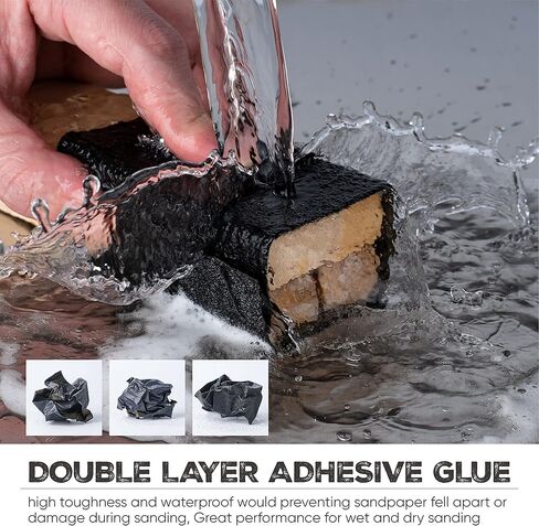 Augtouf Fine Grit Wet Sandpaper, 120 to 600 Grit Sand Paper for Wood, Metal, Resin, Automotive, Plastic - 9x3.6 Inches (30 Pcs) in Kuwait