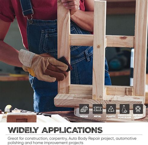 Augtouf Fine Grit Wet Sandpaper, 120 to 600 Grit Sand Paper for Wood, Metal, Resin, Automotive, Plastic - 9x3.6 Inches (30 Pcs) in Kuwait