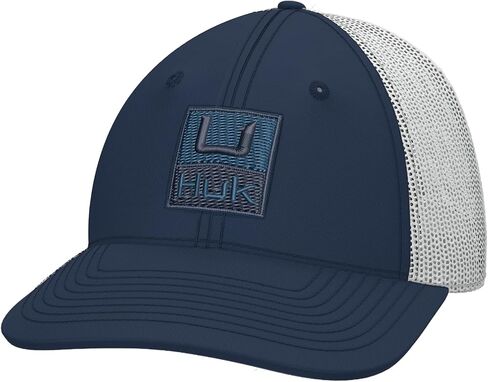 HUK Men's Standard Trucker, Anti-Glare Snapback Fishing Hat, HUK'D Up-Sargasso Sea, One Size in Saudi Arabia