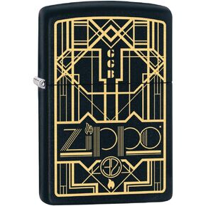 Zippo Lighter: Zippo Art Deco Design - Black Matte 79962 in Saudi Arabia