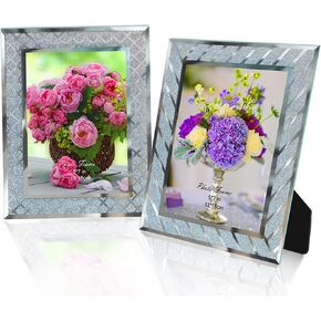 Picture Frames,4x6 Glass Picture Frames,Set of 2 Picture Frames Fit Photo 4 by 6 Inch for Tabletop Display in Saudi Arabia