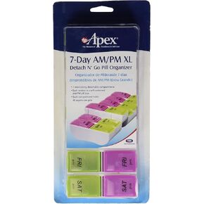 ماركات كاريكس هيلث منظم حبوب الدواء ديتش اند جو 7 أيام صباحًا ومساءً XL in Kuwait