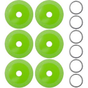 6 PCS Glass Ceramic Cutting Disc - 4'' Diamond Cutting Blade, Ultra-Thin Saw Blade Wheel for Angle Grinder Ultra-Thin Saw Blade for Grinding of Glass Tile Porcelain Jade Crystal in Kuwait