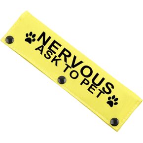 JXGZSO Nervous Rescue Ask to Pet Dog Leash Wrap Rescue Dogs Anxious Dogs Leash Sleeve Cover (N ASK to PET DLS)