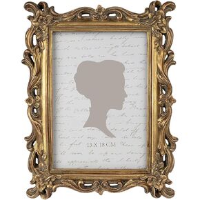 AELS 5x7 Inch Vintage Picture Frame, Elegant Antique Photo Frames with Glass Front, Photo Display, Tabletop Wall Hanging, Gift Ideas, Bronze Gold Waves
