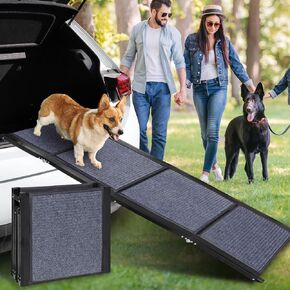 Dog Car Ramp, Folding Pet Stairs Ramp,Outdoor Dog Ramp with Anti-Slip Rug Surface for Dogs to Get Into a Car,SUV,Truck & Porch Steps in Kuwait