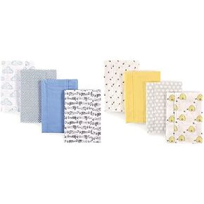 Hudson Baby Boy Cotton Flannel Burp Cloth 8-Pack, Gray Whale Whale in Kuwait