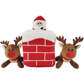 Christmas Dog Toys Christmas Tree Dog Plush Toy Set - Interactive Squeaky Hide and Seek Plush Dog Toy