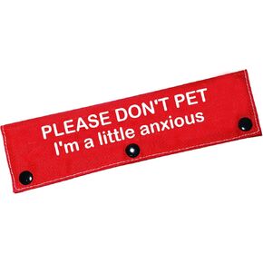Funny Dog Leash Sleeve Please Don't Pet I'm a Little Anxious Pet Leash Wrap Wrap Alert Hanging ID Patch Tag(Little Anxious-Sleeve)
