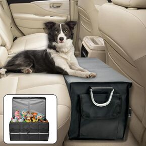 Fhiny Dog Backseat Extender with Storage, 13.4'' x 12'' Collapsible Back Seat Extender for Dogs Pet Front Seat Extend for Car Puppy Car Seat Gap Filler with Pockets for Small & Medium Dogs in Kuwait