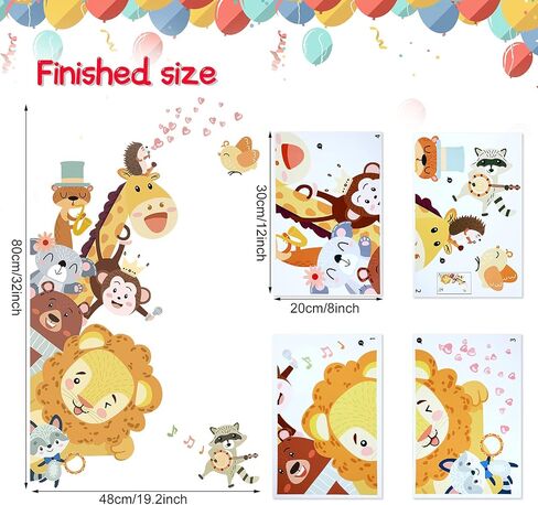 Wall Decals for Nursery Room Animal Tree Wall Stickers Baby Door Cartoon Decor Jungle Safari Giraffe Elephant DIY Children Murals Decoration Removable Wallpaper for Boy Girl Room Bedroom Wardrobe in Saudi Arabia