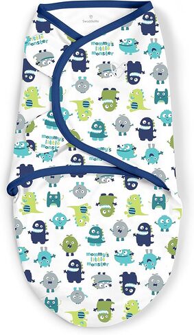 SwaddleMe 1 Piece Original Swaddle, Blue Monster, Small in Kuwait