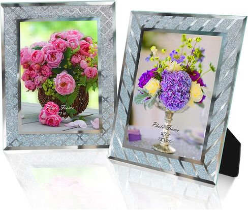 Picture Frames,4x6 Glass Picture Frames,Set of 2 Picture Frames Fit Photo 4 by 6 Inch for Tabletop Display in Saudi Arabia