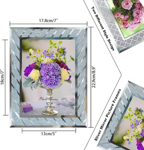 Picture Frames,4x6 Glass Picture Frames,Set of 2 Picture Frames Fit Photo 4 by 6 Inch for Tabletop Display in Saudi Arabia