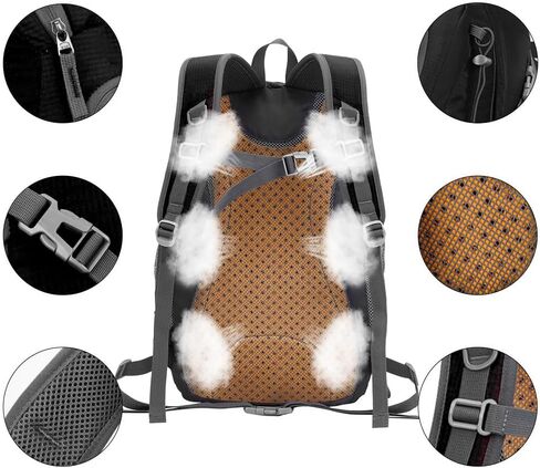 حقيبة ظهر لركوب الدراجات من ONETOALL، حقائب ظهر مقاومة للماء لركوب الدراجات، حقيبة ظهر صغيرة للسفر والمشي لمسافات طويلة سعة 20 لتر، حقائب نهارية خفيفة الوزن للرجال والنساء in Kuwait