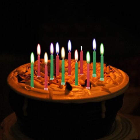 شموع عيد الميلاد متضمنة حوامل، مجموعة شموع رفيعة طويلة مكونة من 12 قطعة باللون الأحمر والأخضر، هدية عيد الميلاد للنساء والرجال، ديكورات حفلات عيد الميلاد، ديكور طاولة تزيين كعكة عيد الميلاد، مستلزمات الاحتفال in Kuwait