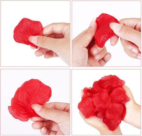 20 حزمة شموع على شكل قلب رومانسي الحب شمعة Tealight مع 500 قطعة من الحرير بتلات الورد in Kuwait