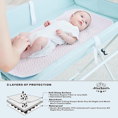 BlueSnail Ultra Soft and Absorbt Quilted Waterproof Changing Pad Liner 3pk (Gray) in Saudi Arabia