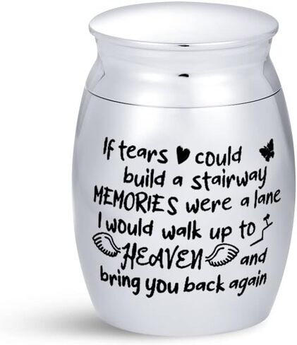 SBI Jewelry Women Men Small Cremation Urns for Human Ashes Wife Husband Family Friend Bring Back from Heaven Fiancee Boyfriend Girlfriend Life Partner Memorial Holder Keepsake Gift for Funeral in Saudi Arabia