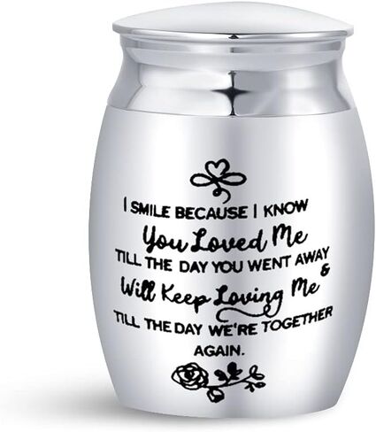 SBI Jewelry Women Men Small Cremation Urns for Human Ashes Wife Husband Family Friend Bring Back from Heaven Fiancee Boyfriend Girlfriend Life Partner Memorial Holder Keepsake Gift for Funeral in Saudi Arabia