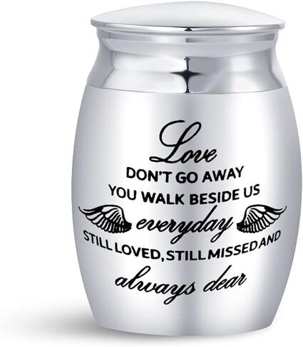 SBI Jewelry Women Men Small Cremation Urns for Human Ashes Wife Husband Family Friend Bring Back from Heaven Fiancee Boyfriend Girlfriend Life Partner Memorial Holder Keepsake Gift for Funeral in Saudi Arabia