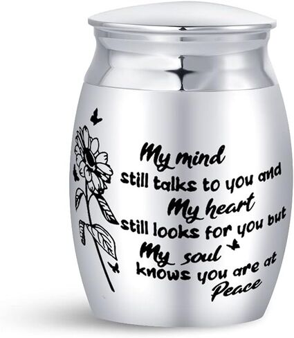 SBI Jewelry Women Men Small Cremation Urns for Human Ashes Wife Husband Family Friend Bring Back from Heaven Fiancee Boyfriend Girlfriend Life Partner Memorial Holder Keepsake Gift for Funeral in Saudi Arabia