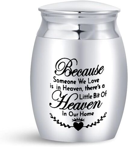 SBI Jewelry Women Men Small Cremation Urns for Human Ashes Wife Husband Family Friend Bring Back from Heaven Fiancee Boyfriend Girlfriend Life Partner Memorial Holder Keepsake Gift for Funeral in Saudi Arabia