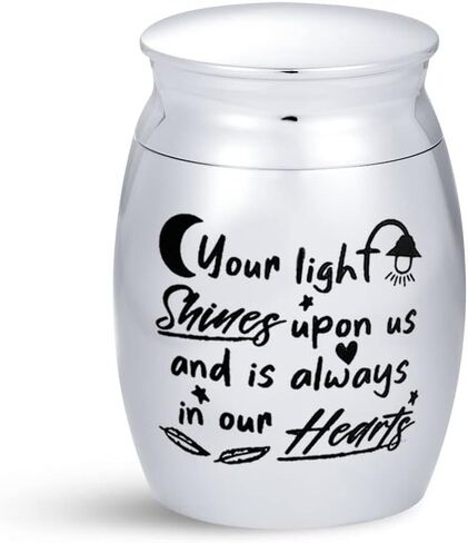 SBI Jewelry Women Men Small Cremation Urns for Human Ashes Wife Husband Family Friend Bring Back from Heaven Fiancee Boyfriend Girlfriend Life Partner Memorial Holder Keepsake Gift for Funeral in Saudi Arabia