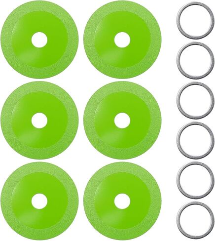 6 PCS Glass Ceramic Cutting Disc - 4'' Diamond Cutting Blade, Ultra-Thin Saw Blade Wheel for Angle Grinder Ultra-Thin Saw Blade for Grinding of Glass Tile Porcelain Jade Crystal in Saudi Arabia