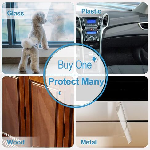 واقي الباب من الخدش، يحمي الباب والأثاث والجدار، واقي مضاد للخدش للأثاث، غطاء باب عالي التحمل من الخدش (63 بوصة × 7.9 بوصة) in Kuwait