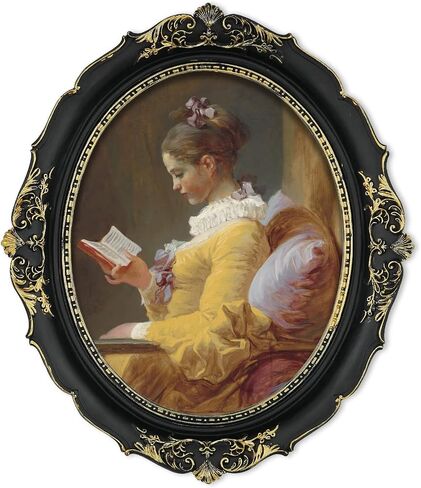 SIMON'S SHOP إطار صورة مقاس 5x7 أسود لصور الزفاف العائلية، إطارات صور بيضاوية مقاس 5x7 للجدار والطاولة، ديكور عتيق in Kuwait