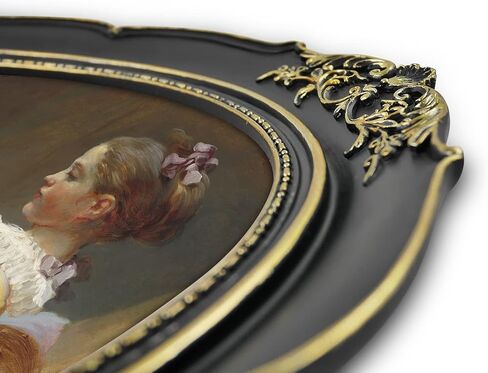 SIMON'S SHOP إطار صورة مقاس 5x7 أسود لصور الزفاف العائلية، إطارات صور بيضاوية مقاس 5x7 للجدار والطاولة، ديكور عتيق in Kuwait