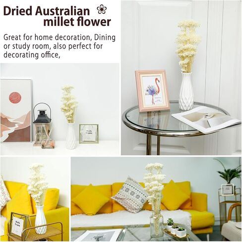 MIHUAGE Dried Flower Mihua Flower 2 Bundle 17inch in Kuwait